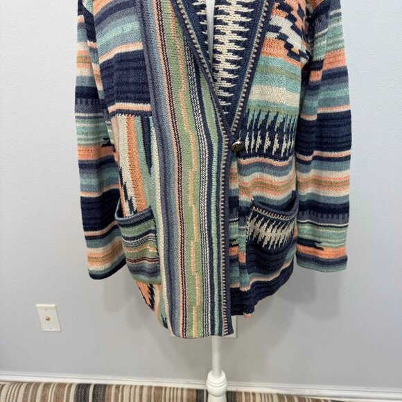 Polo Ralph Lauren Women's Southwestern Shawl-Collar Cardigan Pockets Multi Sz S - Picture 3 of 12